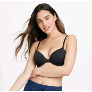 Women's Everyday Lightly Lined Demi T-Shirt Bra Black 36DD